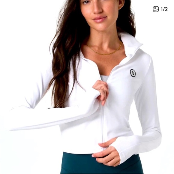NWT VUORI Chilled Out Track Full Zip Jacket White XS - Picture 14 of 15